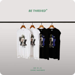 BE menswear | spring/summer new double exposure portrait printed vest dark wind high street tide card sleeveless tee