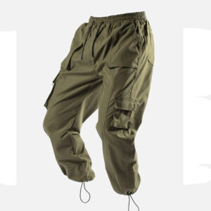 Men's multi-pocket work pants Autumn and winter men's sports pants tide brand outdoor fitness pants
