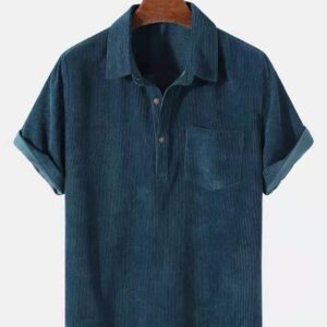 men's wick velvet short-sleeved shirt