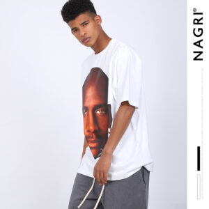 NAGRI men's wear avatar short sleeves 2020 new summer 100 loose-fitting men's T-shirt high street men's and women's trend