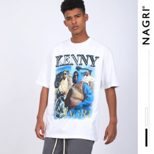 NAGRI 2021 Black Short Sleeve Summer Collarless Letter Teen Geometry Pattern Casual Head Hip-Hop Men's Wear