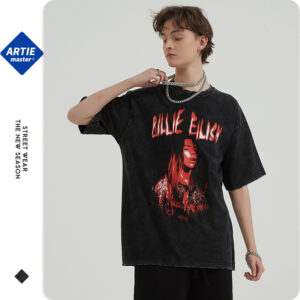 ARTIE men's wear | new street retro short-sleeved t-shirt Europe and the United States cross-border tide brand print loose t-shirt men