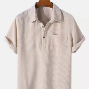 men's wick velvet short-sleeved shirt